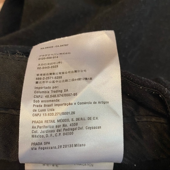 Prada 100% Wool High Rise Cropped Trouser Dress Pants Black Size 36 (2) - Picture 5 of 6